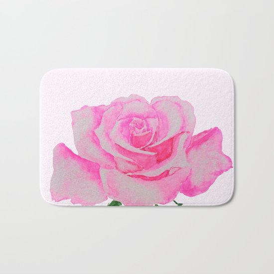 one pink rose Bath Mat