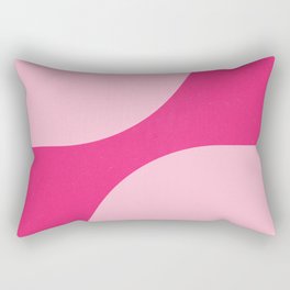 Mid-Century Modern Pink Arches Rectangular Pillow