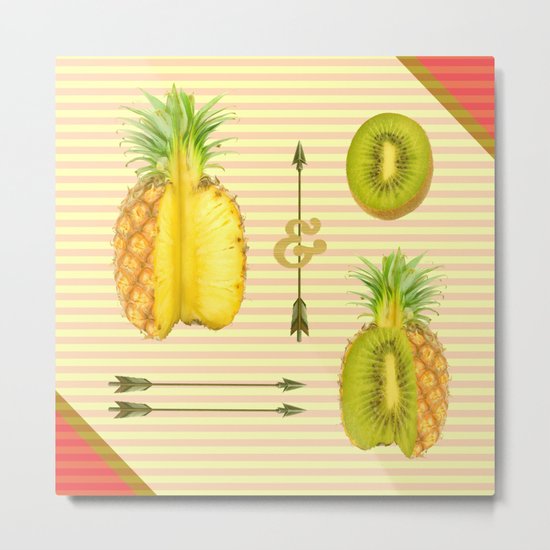 what if a pineapple fall in love with a kiwi ? Metal Print