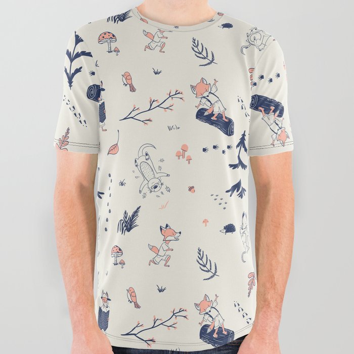Woodland Adventures All Over Graphic Tee