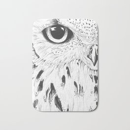 Hedwig Bath Mat | Beak, Sky, Ink, Wise, Best Friend, Eye, Black And White, Eyes, Feathers, Nature 