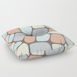 Abstract Shapes 211 in Soft Pastel Tones Floor Pillow