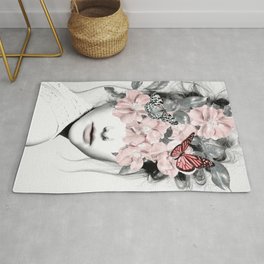 WOMAN WITH FLOWERS 10 Rug