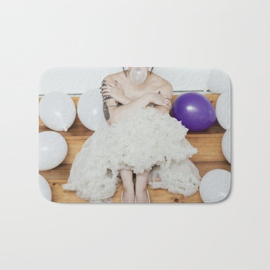 Vintage bubble Bath Mat