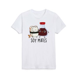 Soy Mates Cute Soya Sauce Pun Kids T Shirt