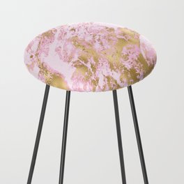Pink & Gold Marble 06 Counter Stool