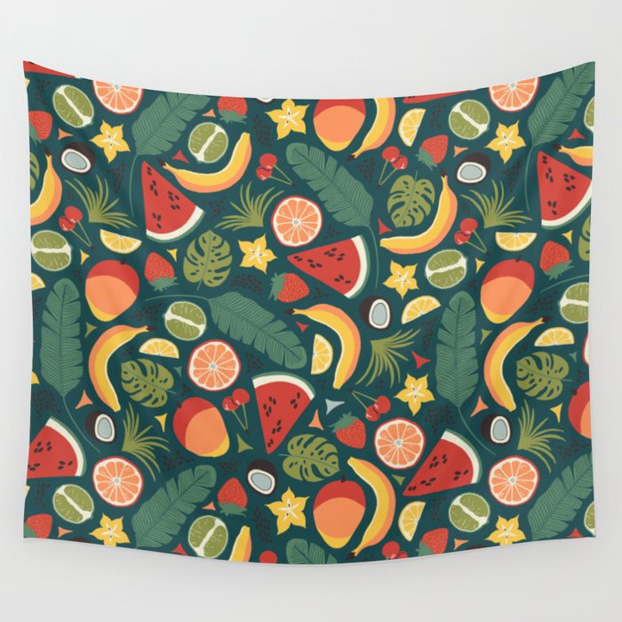 Summer Fruit Vibes Wall Tapestry