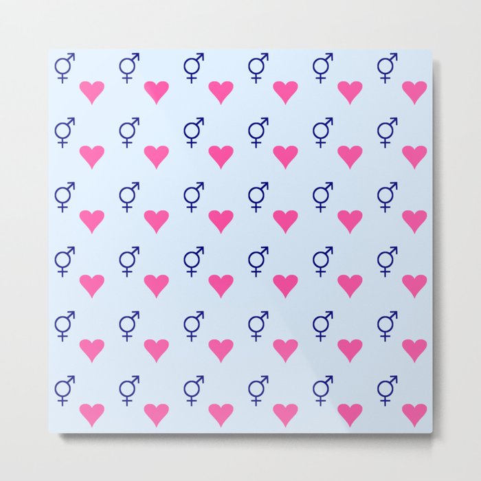 heart and transgender Metal Print