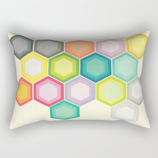 Honeycomb Layers Rectangular Pillow