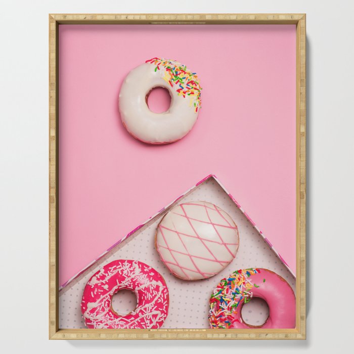  Pink Doughnut Dessert Serving Tray