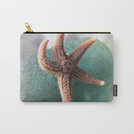 Starfish on Ocean Blue Sea Glass Carry-All Pouch