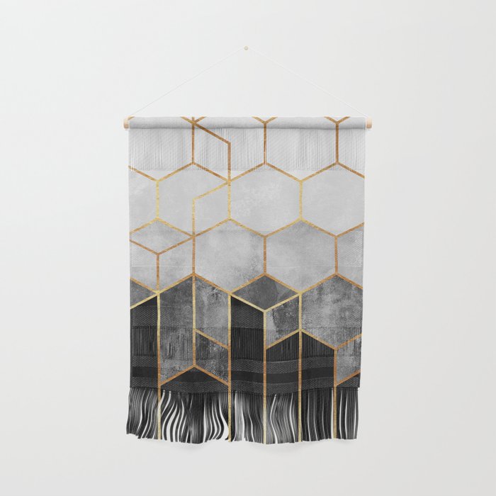 Charcoal Hexagons Wall Hanging