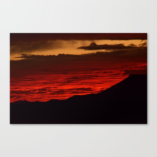 Red Hot Desert Sky Canvas Print
