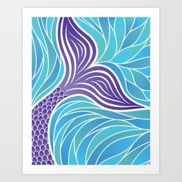 Purple Mermaid's Tail Art Print