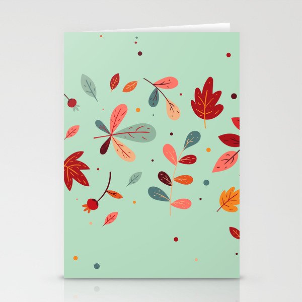 Happy Autumn Pattern Stationery Cards