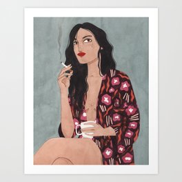 Coffee and cigarettes Art Print