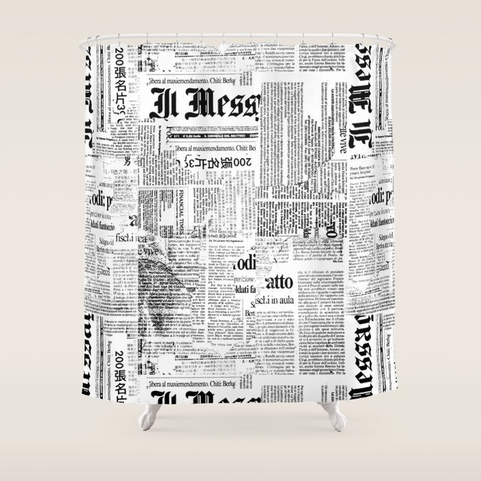 Black And White Collage Of Grunge Newspaper Fragments
