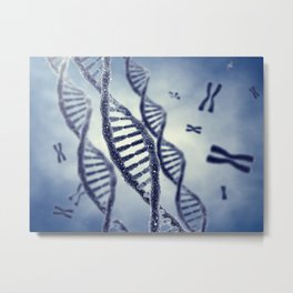 Genetics Metal Print | Cell, Biotechnology, Science, Evolution, Chromosome, Helix, Engineering, Genes, Clone, Medical 