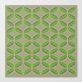 Groovy Pattern Mid Century Modern Leaf Pattern_bg4 Canvas Print