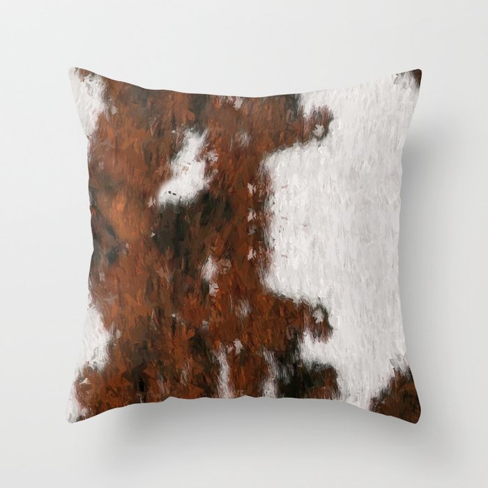 Southwestern Cowhide Print Throw Pillow