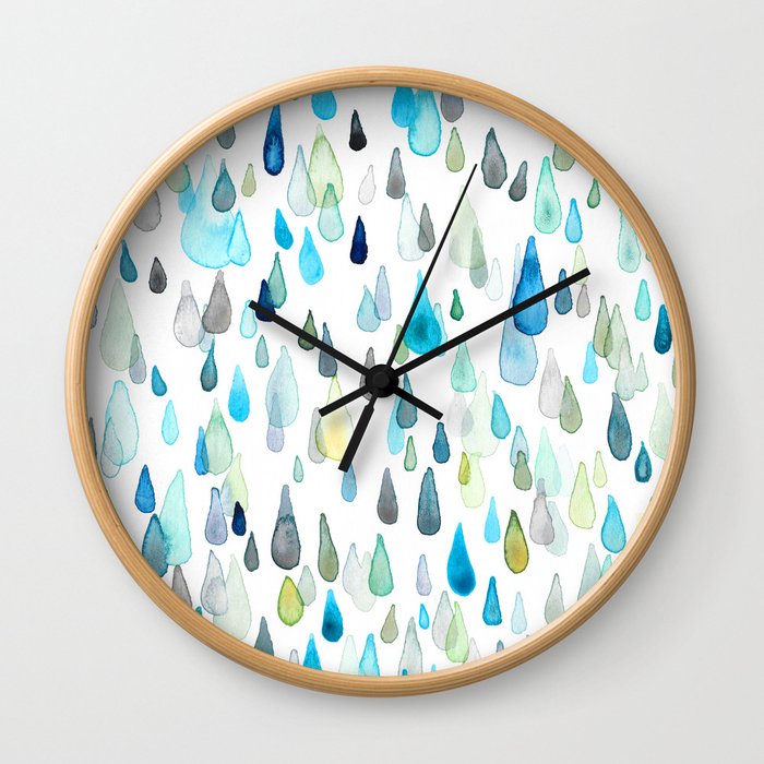 Raindrops Wall Clock