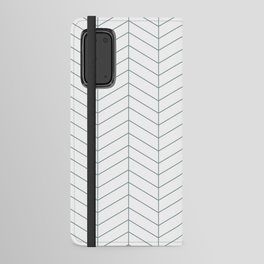 Herringbone - Inky Blue + White Android Wallet Case