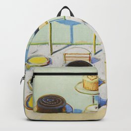 Art By Wayne Thiebaud 1920 Backpack | Paintingacake, Sweetpaintings, Wthiebaudcakes, Waynetcakes, Thiebaudart, Birthdaycakes, Gumballmachine, Dessertpainting, Pastry, Candy 