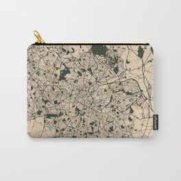 Birmingham City Map of England - Vintage Carry-All Pouch