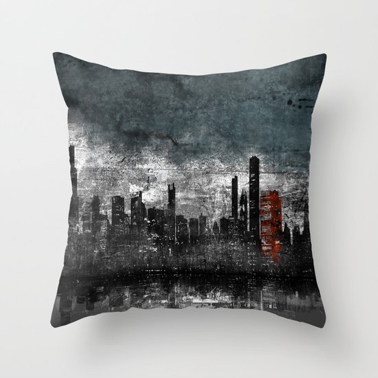 Dark Blue Throw Pillow