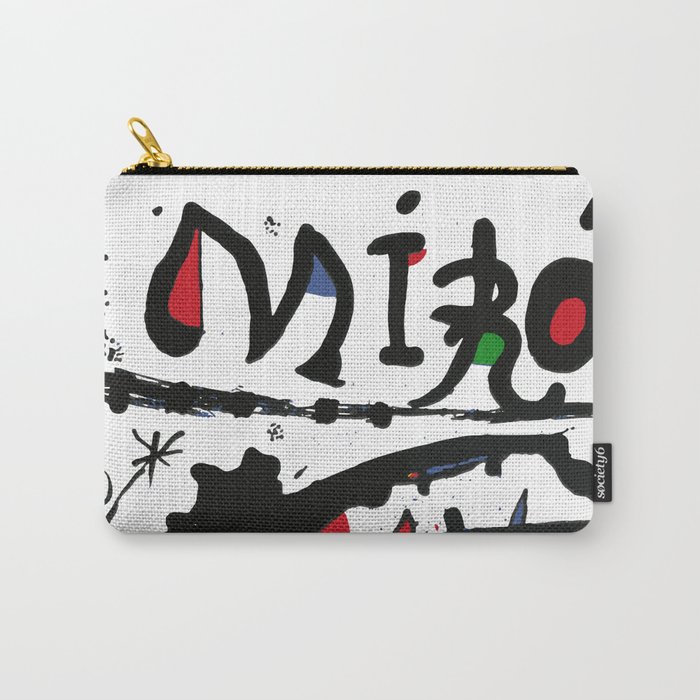 Joan Miro - Eaux Fortes 1983 - Artwork for Wall Art, Prints, Posters, Tshirts, Men, Women, Youth Carry-All Pouch