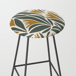 Bright tropical flowers, vibrant exotic design. Tropical paradise beach vibes, hawaiian style. Bar Stool