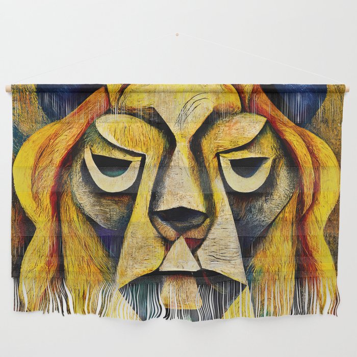 Abstract Lion Head Wall Hanging