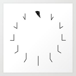 Redundant Clock w/ ShockBlast Flash Symbol Logo Art Print
