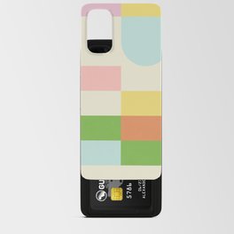 Neon Pastel Geometric block Pattern Android Card Case