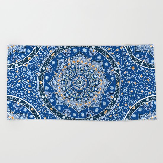 Summer Nights Mandala Beach Towel