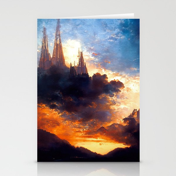 A Cathedral in the clouds Stationery Cards