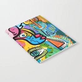 Colorful Mystic Joyful Graffiti Third Eye Angel by Emmanuel Signorino Notebook