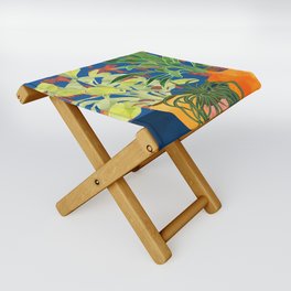 Plant Tiger Abstract Folding Stool