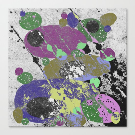 Stack Em Up! - Abstract, textured, pastel coloured artwork Canvas Print