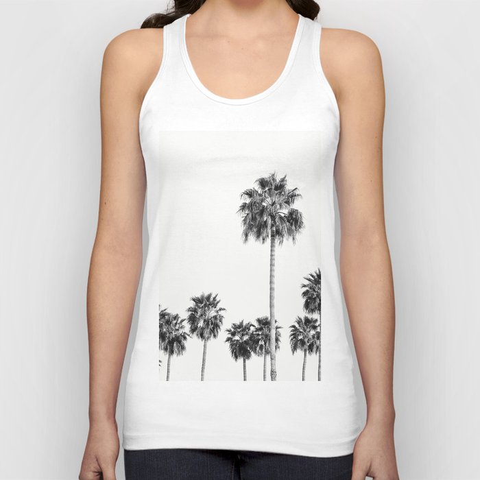 Los Angeles Palm Trees - Black and White Photography Tank Top