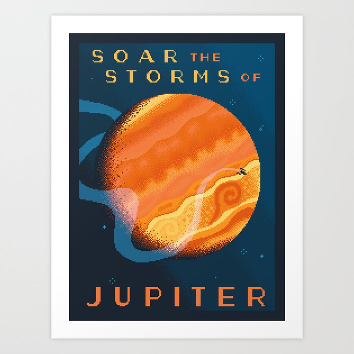 JUPITER Space Tourism Travel Poster Art Print