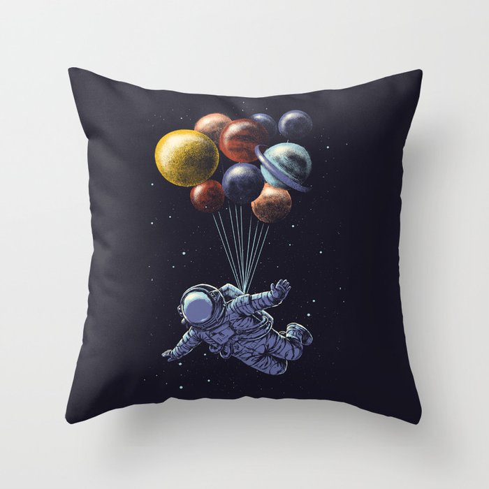 Space travel Throw Pillow