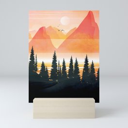 Pine Forest Sunset 1 Mini Art Print