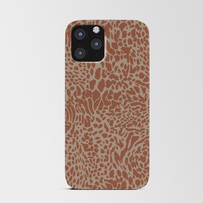 Leopard Print Pattern in Blush and Terracotta iPhone Card Case