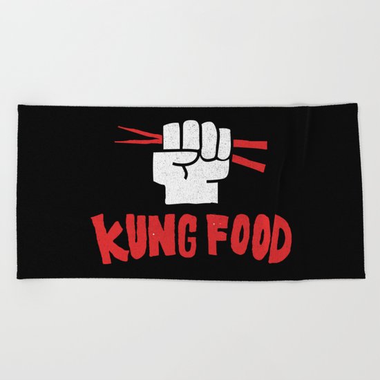 KUNG FOOD Beach Towel