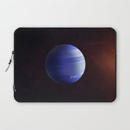 Neptune planet. Poster background illustration. Laptop Sleeve