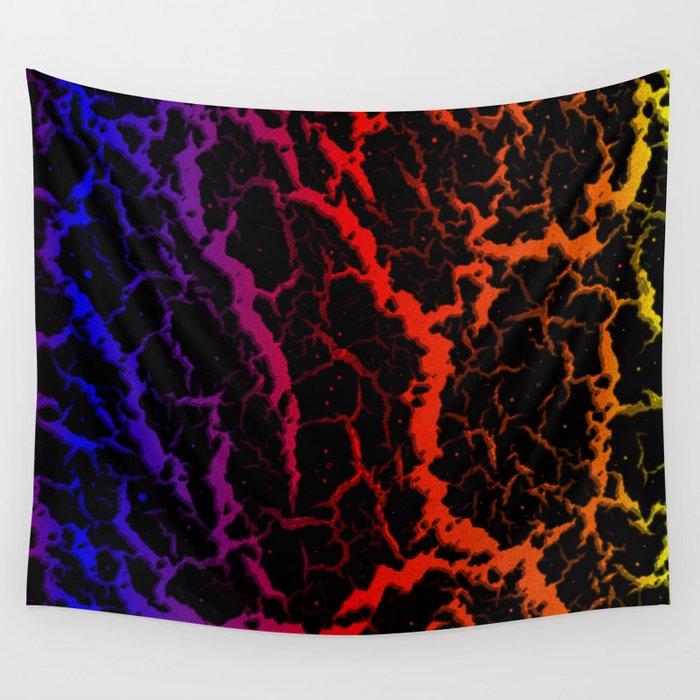 Cracked Space Lava - Heat PBROY Wall Tapestry