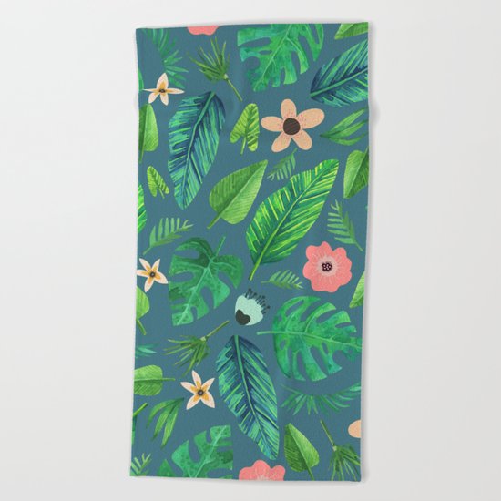 Tropical Life | #society6 #decor #buyart #pattern Beach Towel