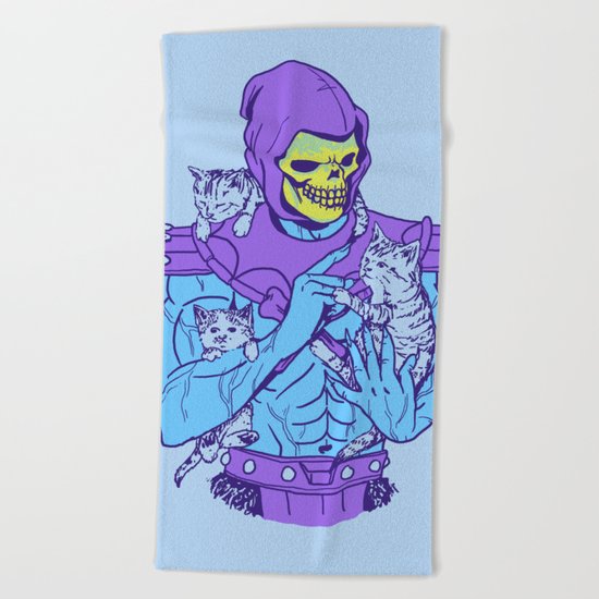 Masters of the Meowniverse Beach Towel
