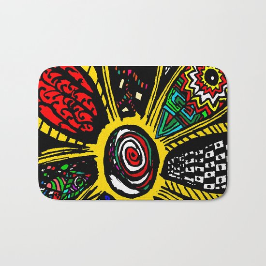 Patchwork Hippy Flower Bath Mat